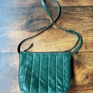 Green Quilted Leather Crossbody Bag
